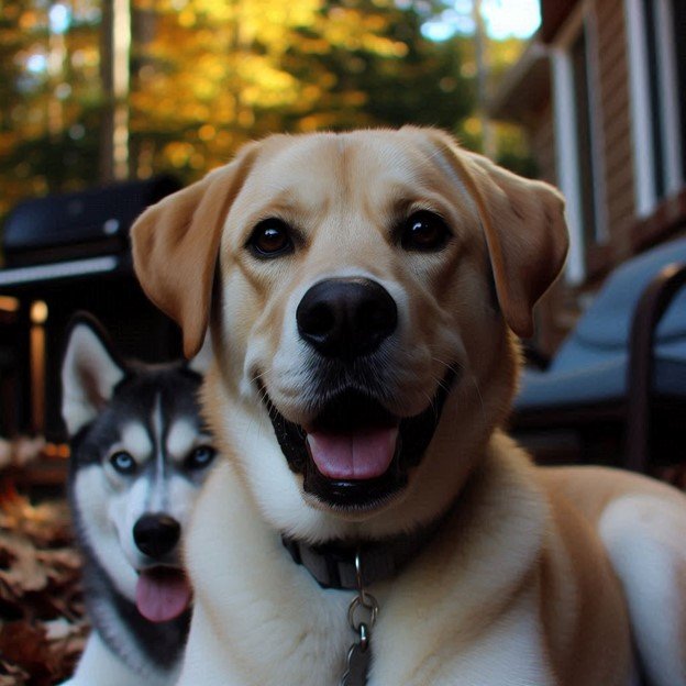 Labrador retriever mixed with Siberian husky