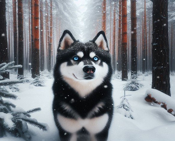 Black Siberian Husky 